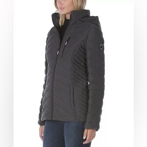 Nautical Women’s Hooded Stretch Packable Puffer Coat Size Small